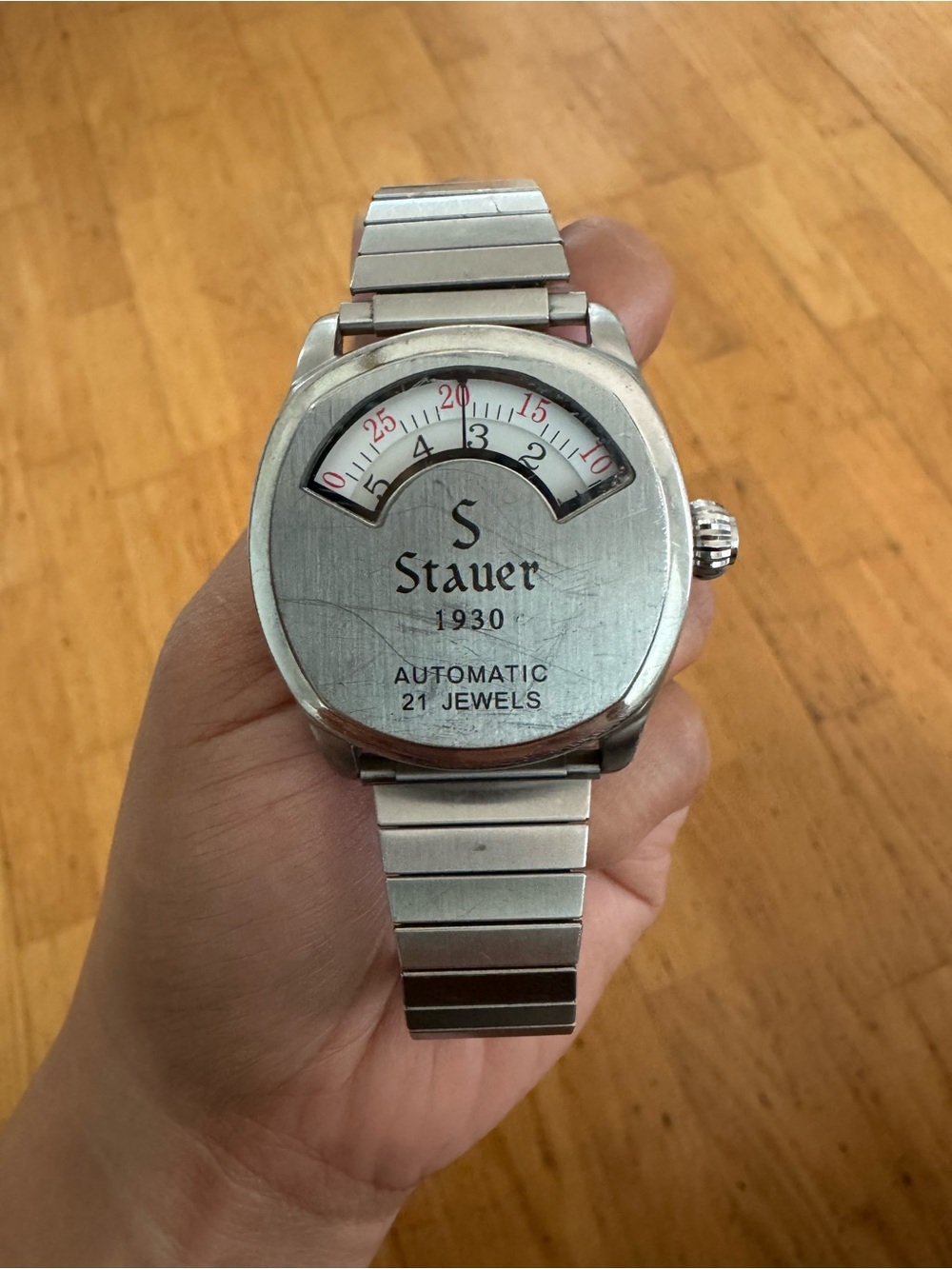 Stauer 1930 Automatic 21 Jewels Stainless Steel Watch - Silver